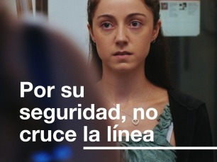 Por su seguridad, no cruce la linea